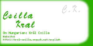 csilla kral business card